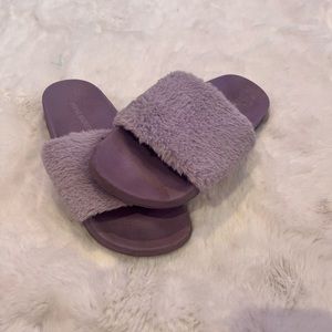 blue & purple slippers, very warm & cozy